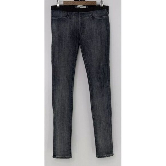Helmut Lang Gray/Blue Skinny Pull On Elastic Waist Jeans Sz 28 Inseam 34.5,‎ USA - Picture 1 of 12